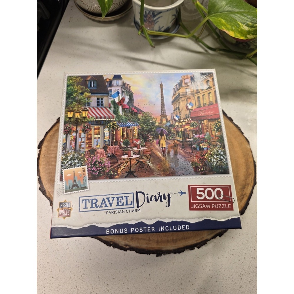 MasterPieces Parisian Charm 500 Piece Jigsaw Puzzle Complete with Poster